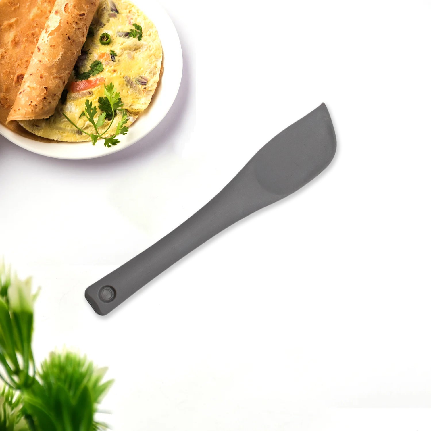 5399 Silicone Spatula Turner, Slotted Spoon, Ladle, Spoon, Spoon Spatula, Spooula, Spatula, Basting Brush Silicon DeoDap 5399 Silicone Spatula Turner, Slotted Spoon, Ladle, Spoon, Spoon Spatula, Spooula, Spatula, Basting Brush Silicon DeoDap